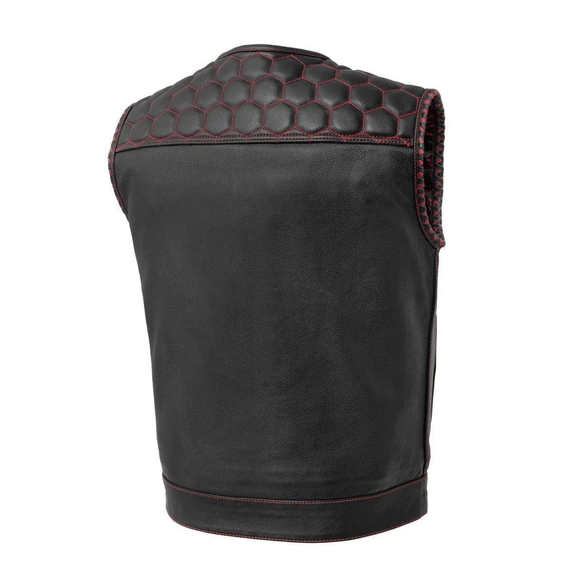 Men's Club Style Leather Vest- Hornet