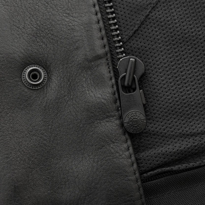 Men's Club Style Leather Motorcycle Vest- Hotshot