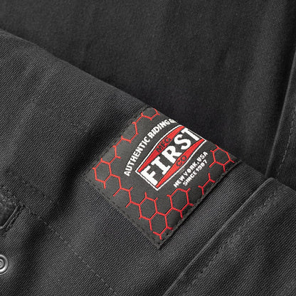 Men's Motorcycle club style Leather and black canvas vest