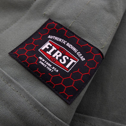 Hunt Club Motorcycle Leather green Canvas Vest