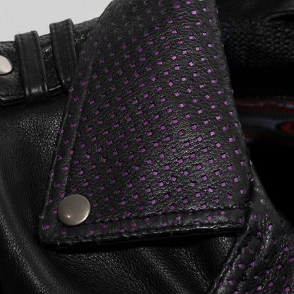 Women's Motorcycle Leather Riding Jacket- "Iris"