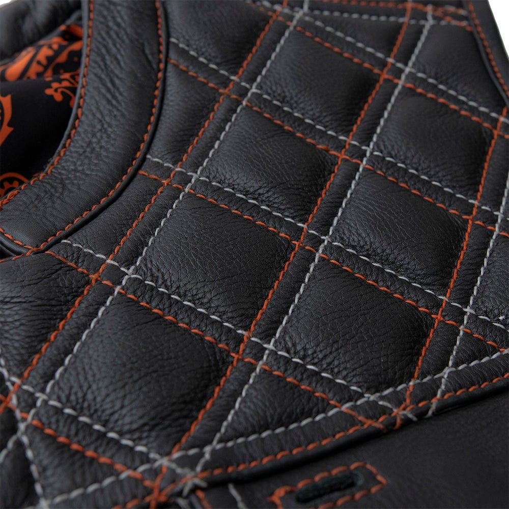 Men's Club Style Leather Motorcycle Vest- Jack