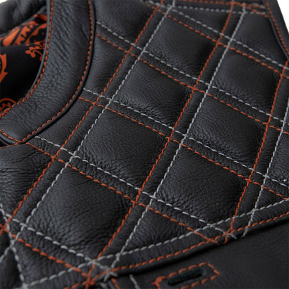 Men's Club Style Leather Motorcycle Vest- Jack