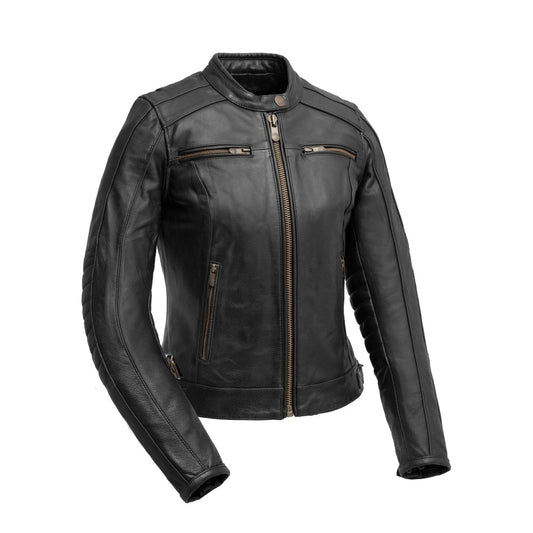Women's Motorcycle Leather Riding Jacket "Jada"
