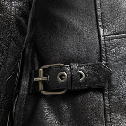 Jewel - Women's Motorcycle Style Leather Jacket