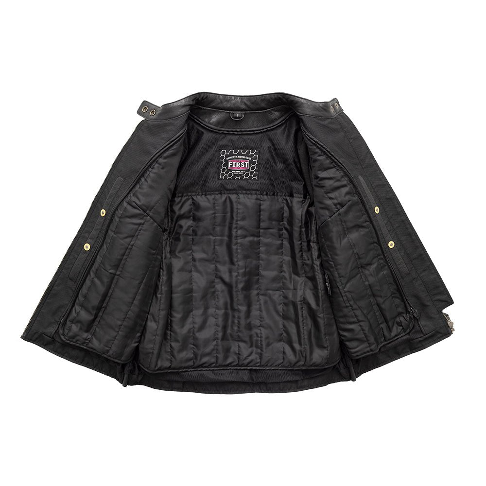 Jewel - Women's Motorcycle Style Leather Jacket