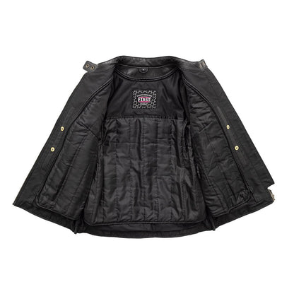 Jewel - Women's Motorcycle Style Leather Jacket