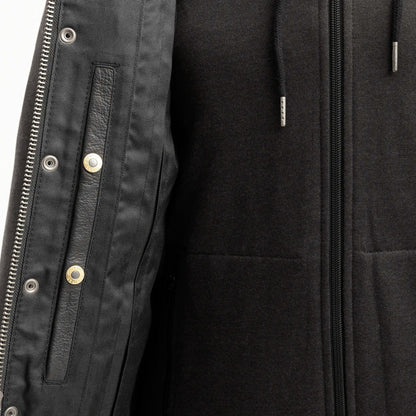 Men's Motorcycle Leather Vest and Hoodie "Kent"