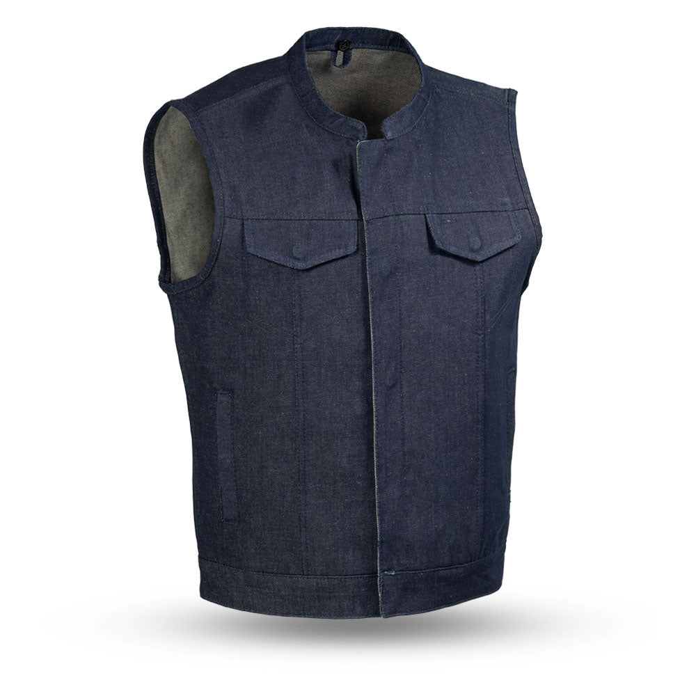 Men's Motorcycle Denim Vest- Kershaw