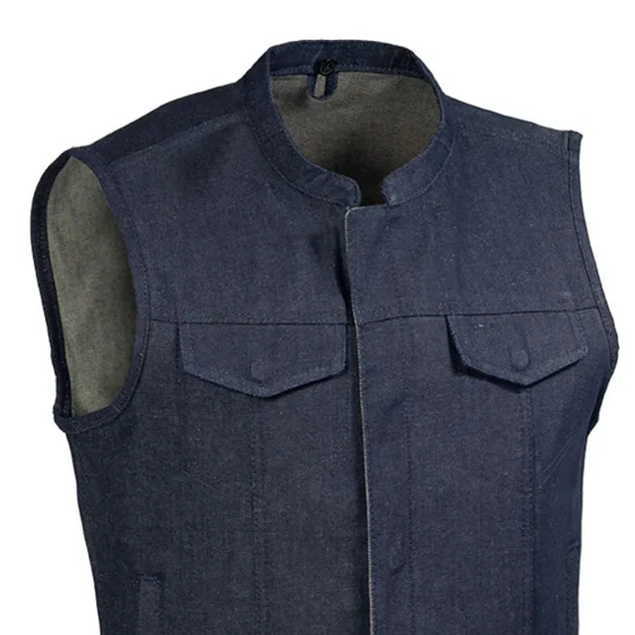 Men's Motorcycle Denim Vest- Kershaw