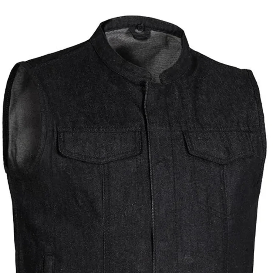 Men's Motorcycle Denim Vest- Kershaw