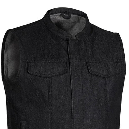 Men's Motorcycle Denim Vest- Kershaw