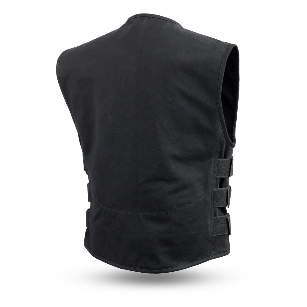 Men's Canvas SWAT Style Motorcycle Vest- Knox