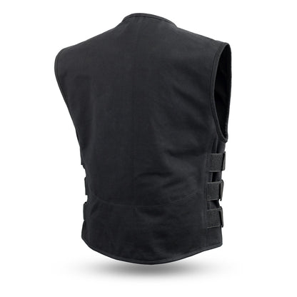 Men's Canvas SWAT Style Motorcycle Vest- Knox