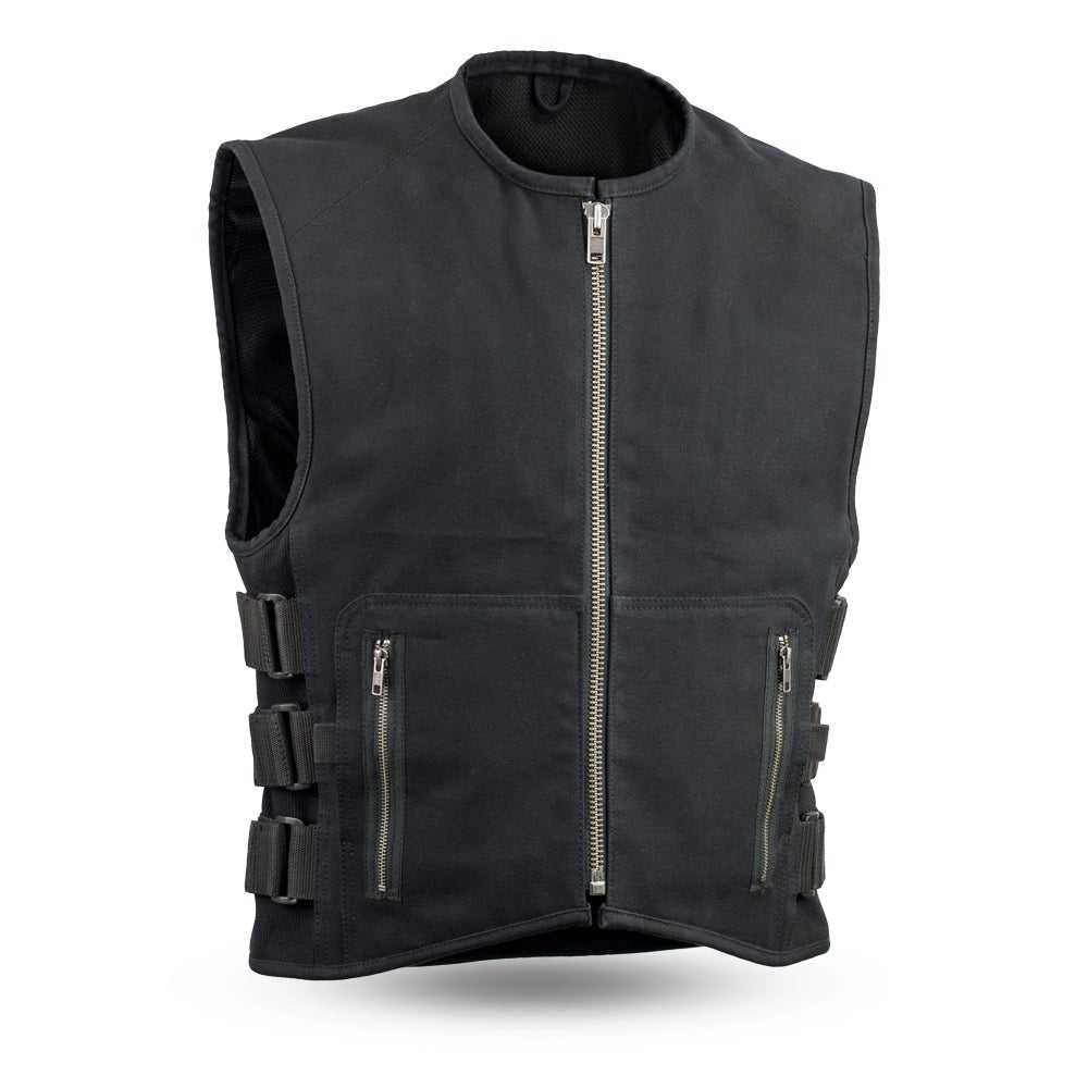 Men's Canvas SWAT Style Motorcycle Vest- Knox