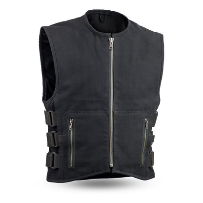 Men's Canvas SWAT Style Motorcycle Vest- Knox