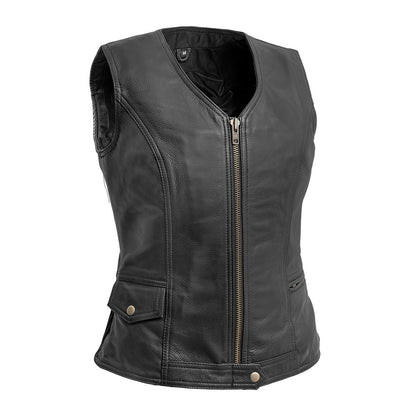 Women's "Lolita" Motorcycle Leather Vest