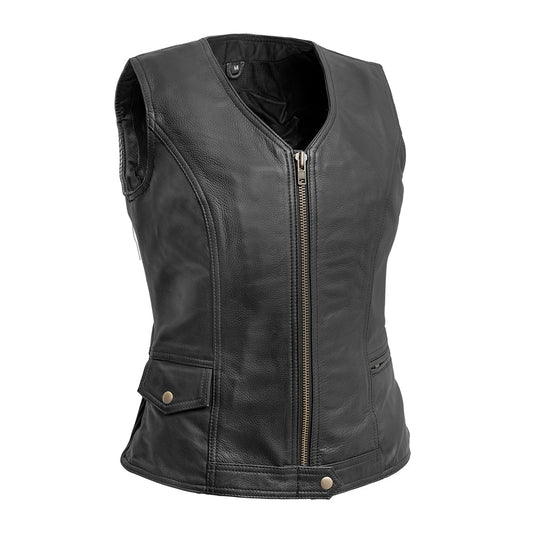 Women's "Lolita" Motorcycle Leather Vest