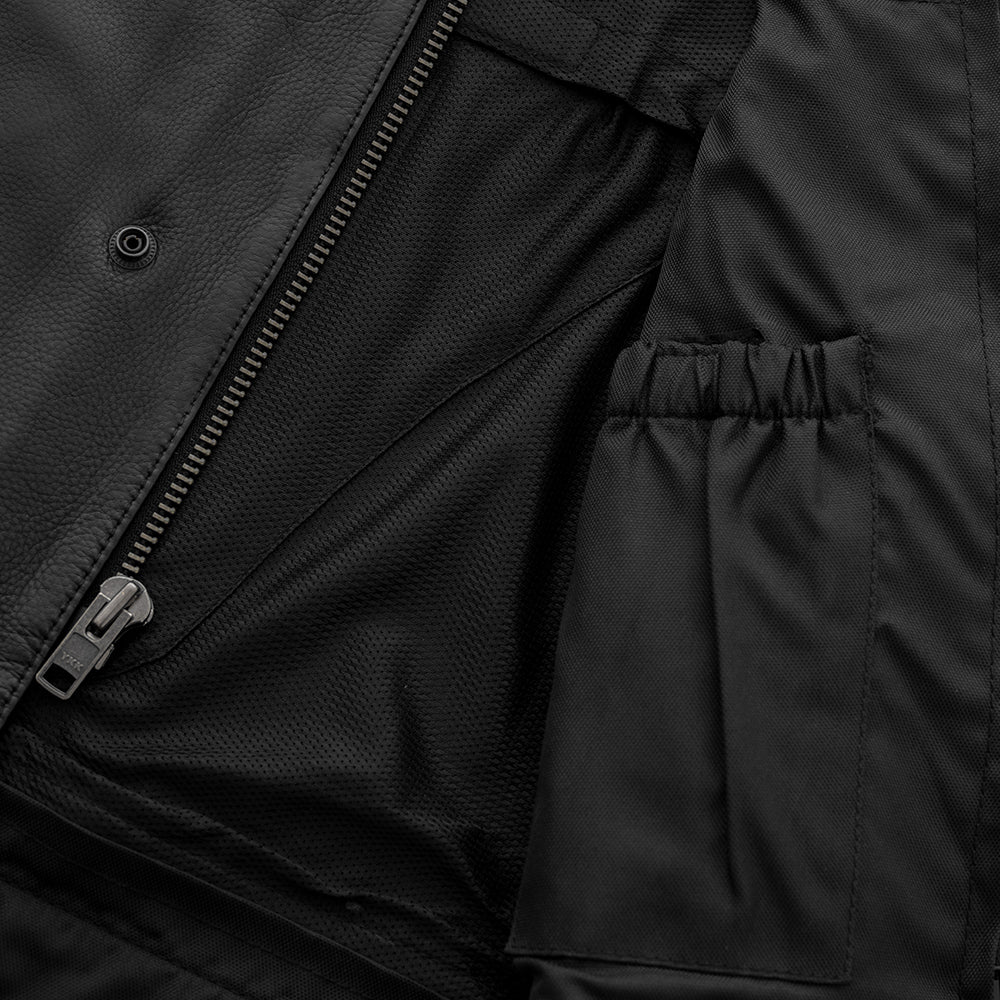 Men's Club Style Leather Motorcycle Vest- Lowrider