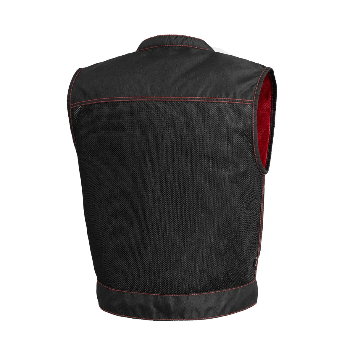 Men's Motorcycle Vest-Lowrider cut in Moto Mesh material