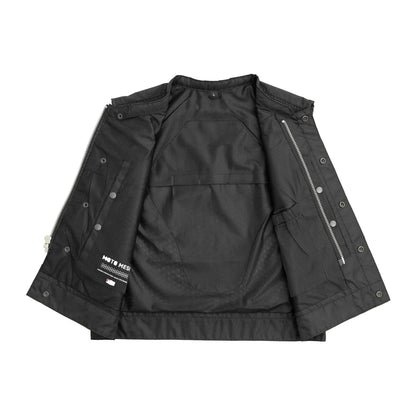 Men's Motorcycle Vest-Lowrider cut in Moto Mesh material