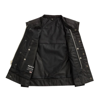 Men's Motorcycle Vest-Lowrider cut in Moto Mesh material