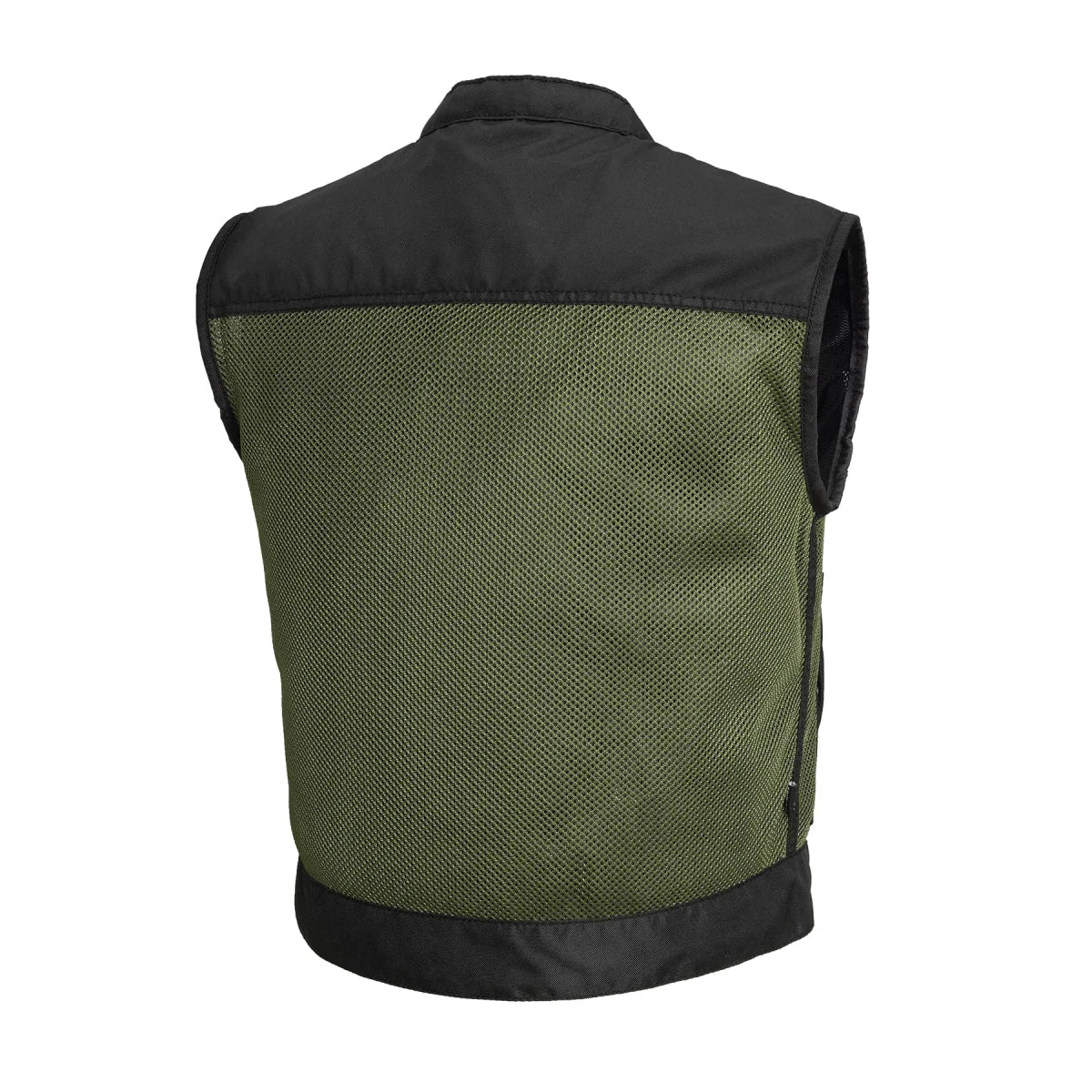 Men's Motorcycle Vest-Lowrider cut in Moto Mesh material