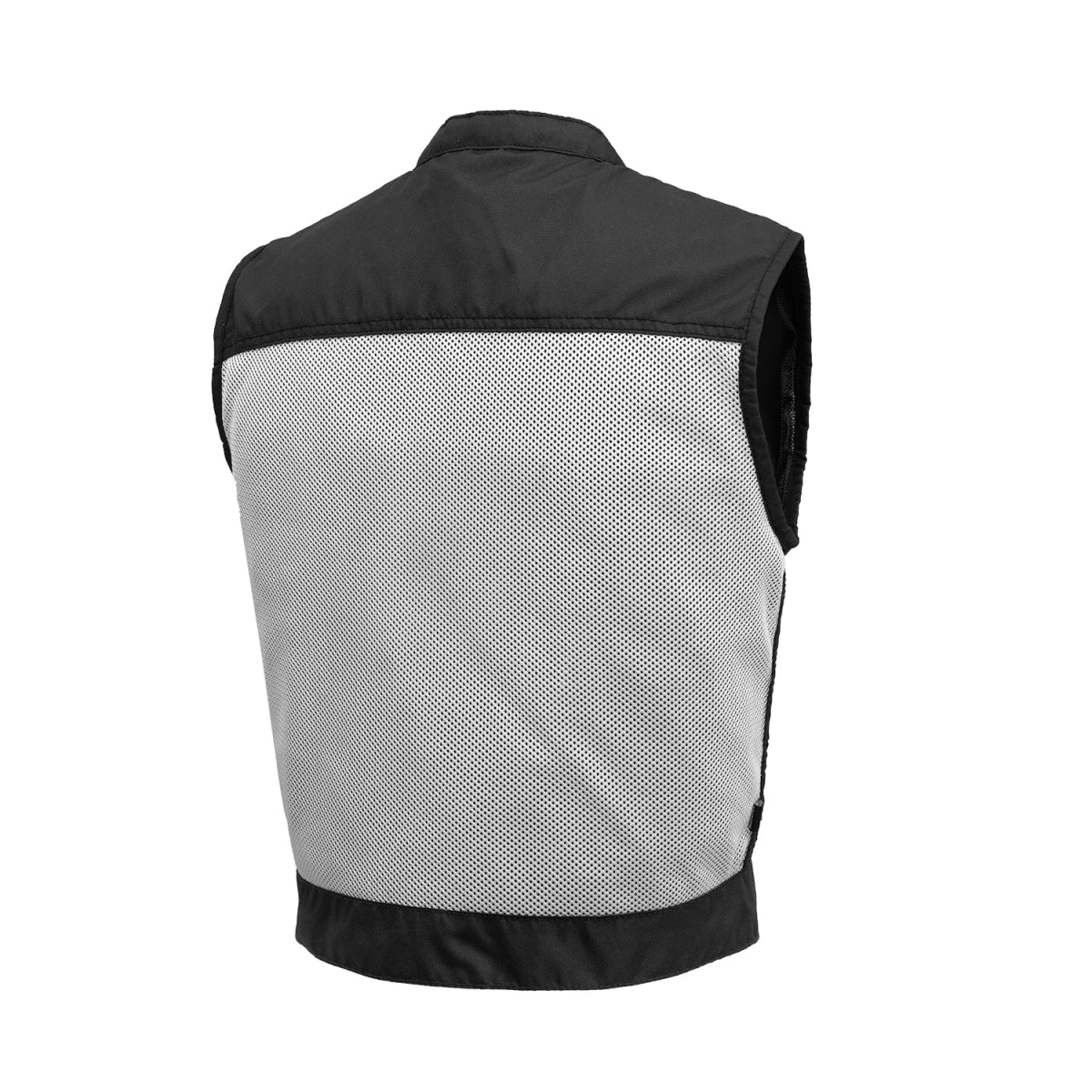 Men's Motorcycle Vest-Lowrider cut in Moto Mesh material