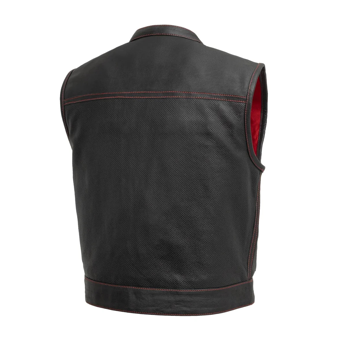 Men's Leather Vest- Lowrider Perforated