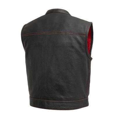 Men's Leather Vest- Lowrider Perforated