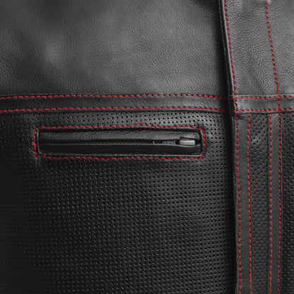 Men's Leather Vest- Lowrider Perforated