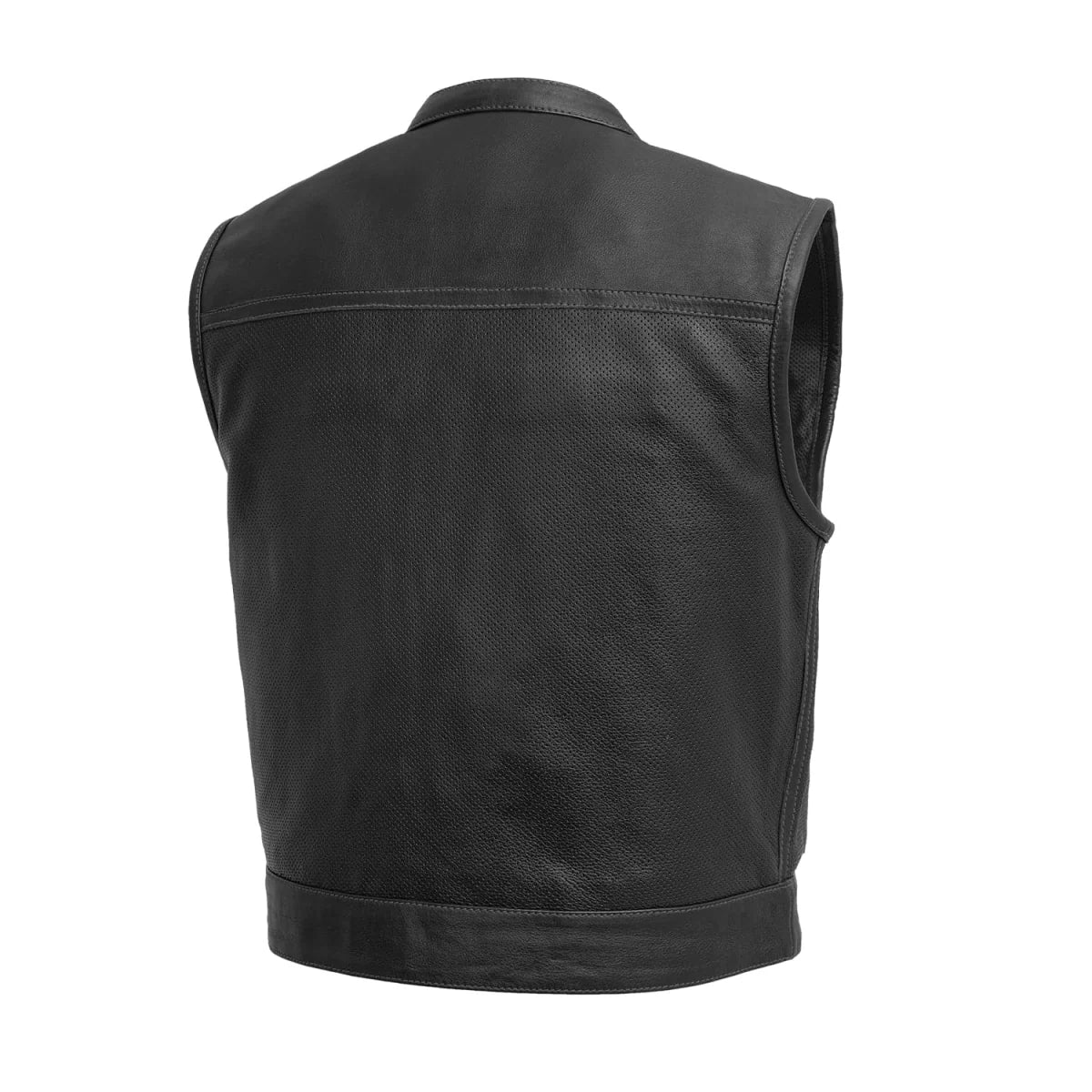 Men's Leather Vest- Lowrider Perforated