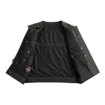 Men's Club Style Leather Vest- Lowside Hornet Perforated