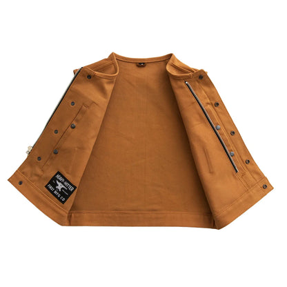 Men's Motorcycle Canvas Vest- "Lowside"