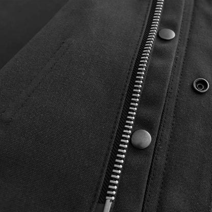 Men's Motorcycle Canvas Vest "Lowside" Black