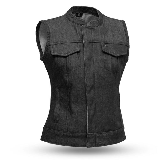 Women's "Ludlow" Motorcycle Denim Vest