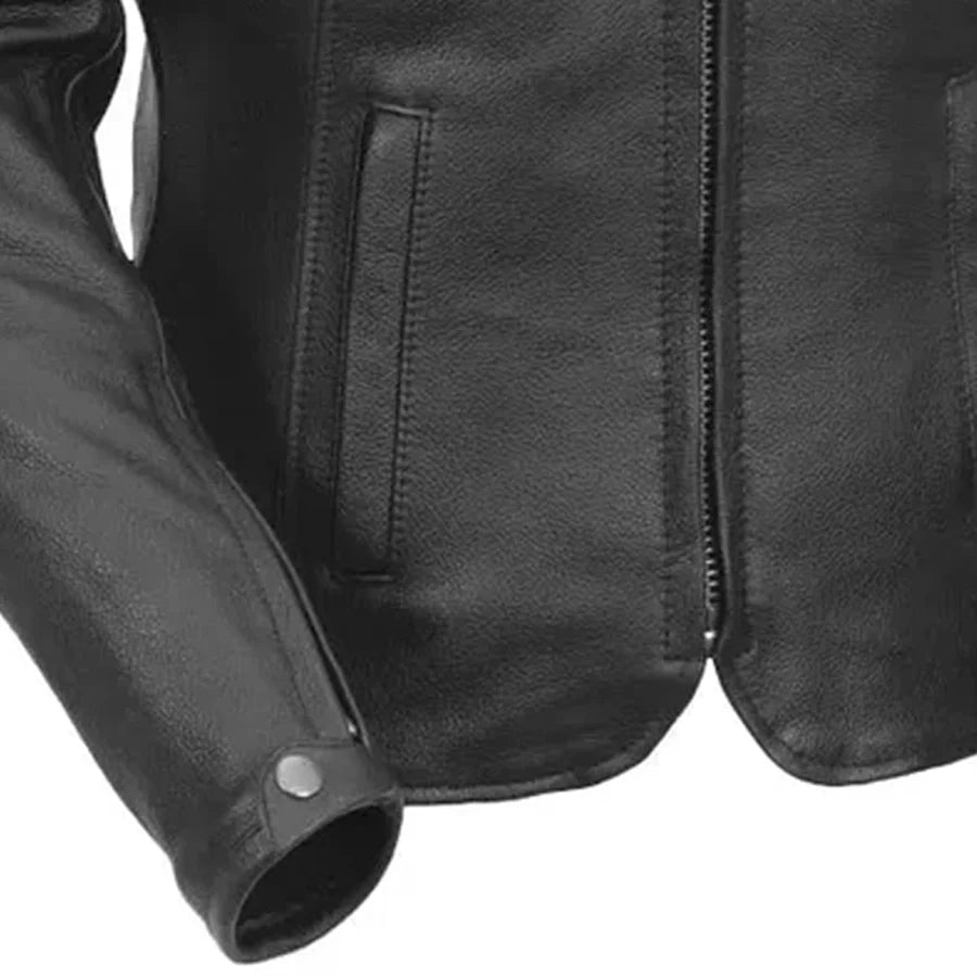 Women's Motorcycle Style Leather Jacket- "Maiden"