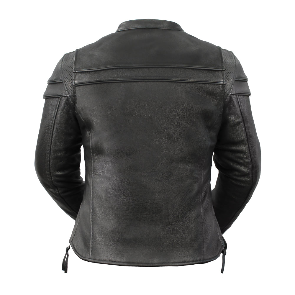 Women's Motorcycle Style Leather Jacket- "Maiden"
