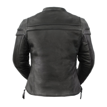 Women's Motorcycle Style Leather Jacket- "Maiden"