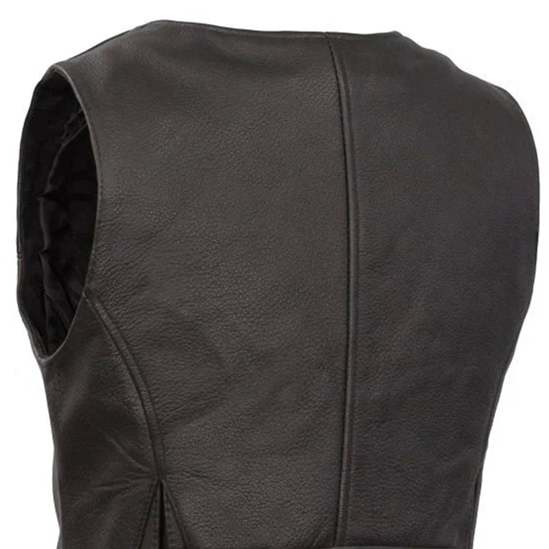 Women's Motorcycle Leather Vest- "Montana"