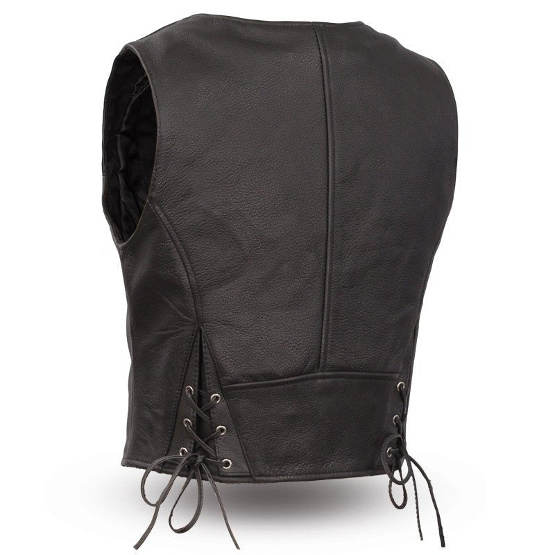 Women's Motorcycle Leather Vest- "Montana"