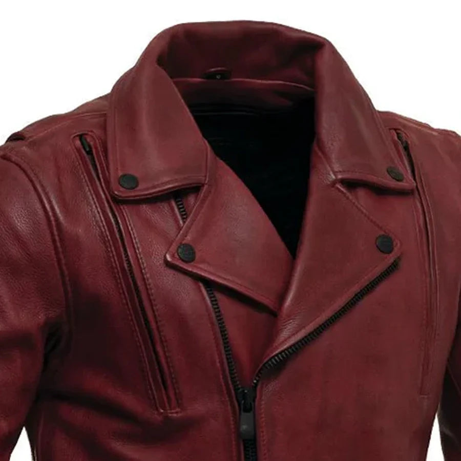 Night Rider Men's Motorcycle Leather Jacket