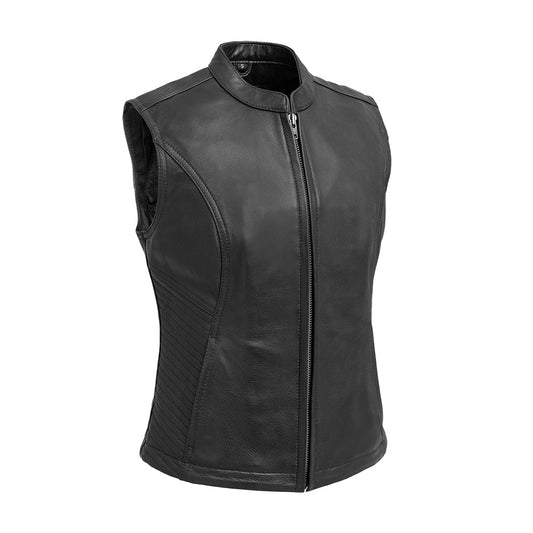 Women's Motorcycle Club Leather Vest- "Nina"