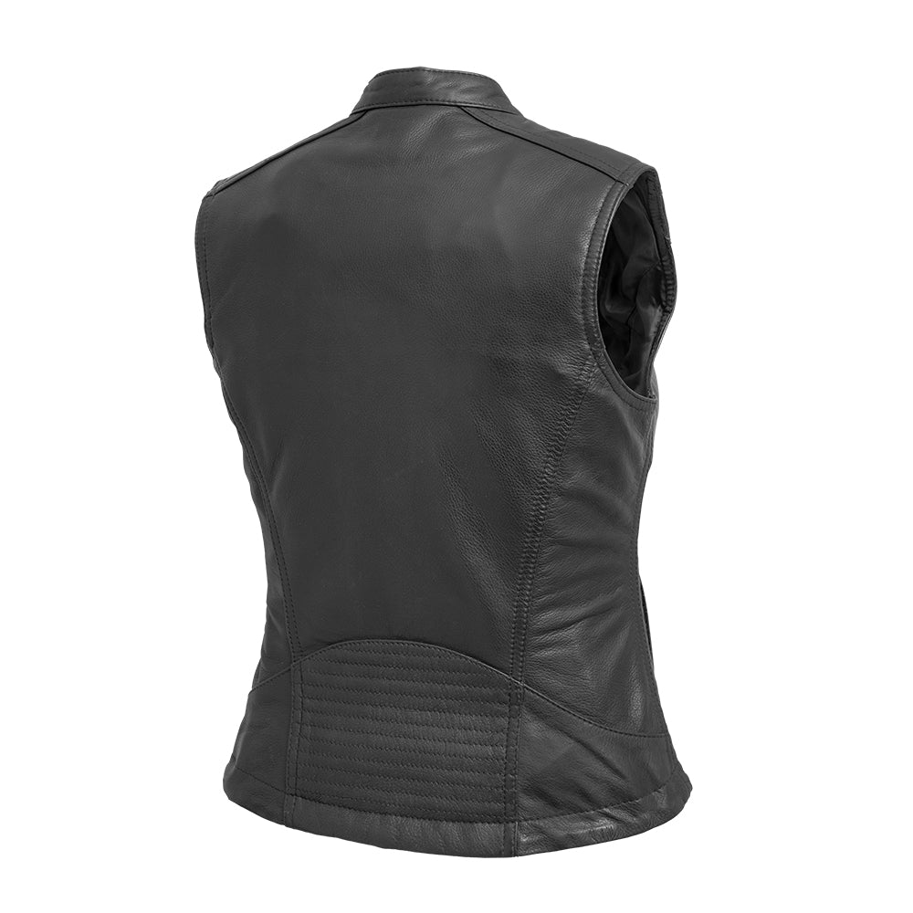 Women's Motorcycle Club Leather Vest- "Nina"