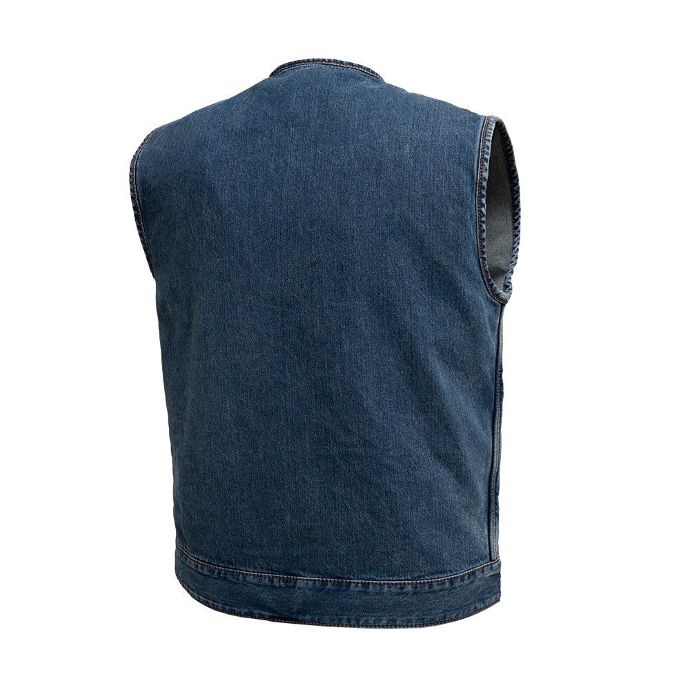 Men's Motorcycle Denim Vest- No Limit
