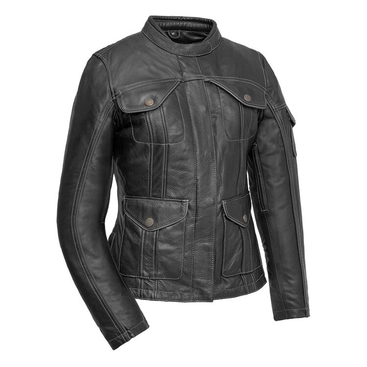 Women's Motorcycle Leather Jacket- "Outlander"