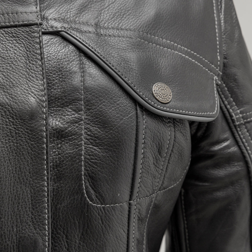 Women's Motorcycle Leather Jacket- "Outlander"
