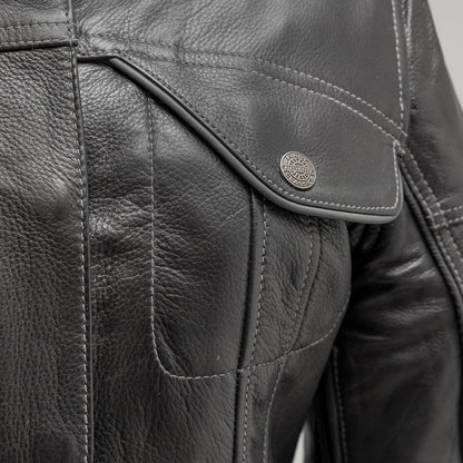 Women's Motorcycle Leather Jacket- "Outlander"