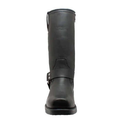 StormGuard Men's black Leather biker boots