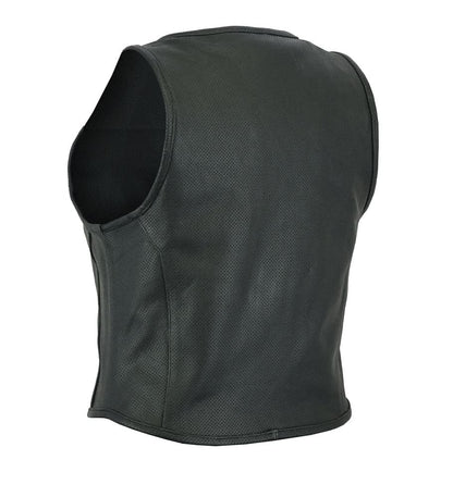 Women's Perforated Cowhide Leather SWAT Team Style Vest